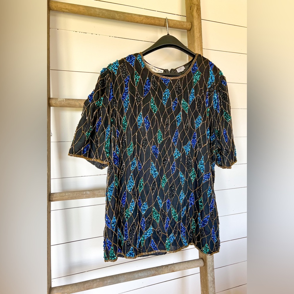 Scala heavy beaded top